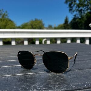Ray-Ban Gold and Black Sunglasses